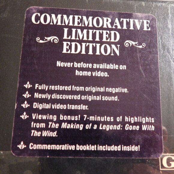 GONE WITH THE WIND VHS 50TH ANNIVERSARY BOX SET LIMITED EDITION NEW SEALED BOX - Picture 3 of 4